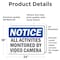 Signmission All Activities Monitored By Video Camera, 24 in W x Rectangle, Vinyl Decal OS-2PACK-NS-D-1824-L-15210 - alternate 2